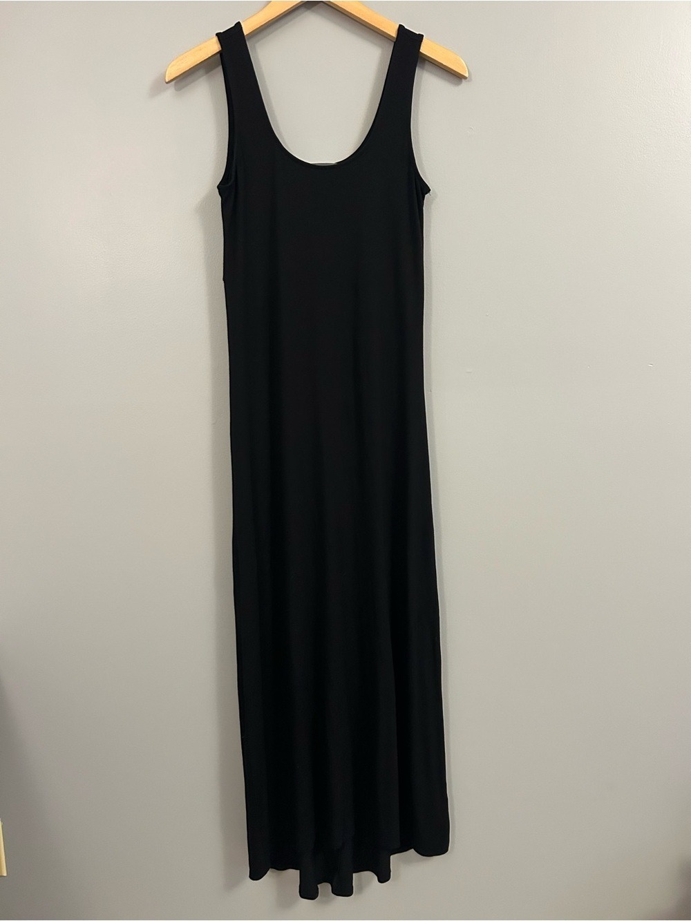 Vince Dress Black Sleeveless Scoop Neck Maxi Dress Tank Small